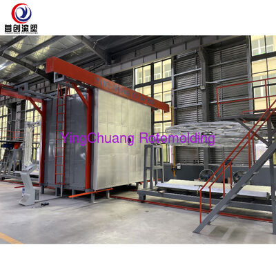 Buy YINGCHUANG Electric Bi-Axial Two Station Shuttle Rotomolding Machine, PLC Automatic Rotational Molding Equipment For LLDPE Plastic Water Storage Tanks online manufacture