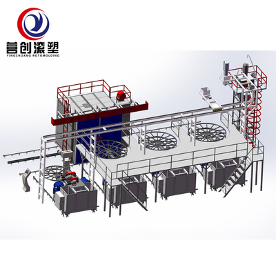 Buy Multi Arms Shuttle Rotomolding Machine For PE PP HDPE LDPE LLDPE Plastic Products online manufacture