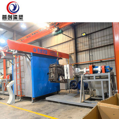 Buy PLC Control System Shuttle Rotomolding Machine With Adjustable Rotating Speed online manufacture