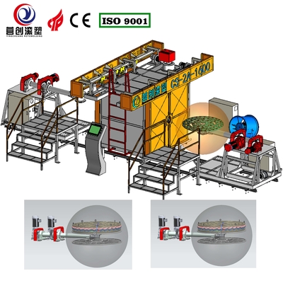 Buy Automatic Shuttle Rotomolding Machine with PLC Control online manufacture