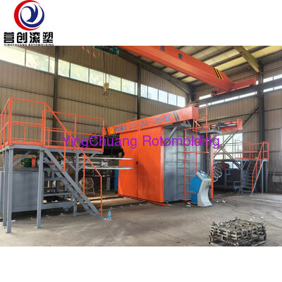 Buy Large Heating Chamber CS-2A-3000 Shuttle Rotomolder, Heavy Duty Double Arm Rotational Molding Machine For Big Plastic Tanks online manufacture