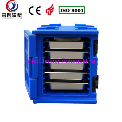 Buy YINGCHUANG OEM 75L Blue Handle Type Rotomolded Insulated Box, Thick PU Foam Hot & Cold Holding GN Pan Food Transport Cabinet For Catering Canteen Central Kitchen online manufacture