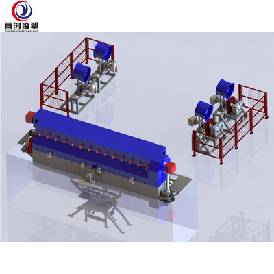 PE Plastic Rock And Roll Rotomoulding Machines /Boats Making Machine