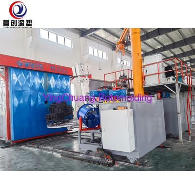 YINGCHUANG PLC Intelligent Multi-Station Shuttle Rotomolding Machine, Fully Automatic Bi-Axial Rotary Molding Equipment For LLDPE Water Tanks & Cool