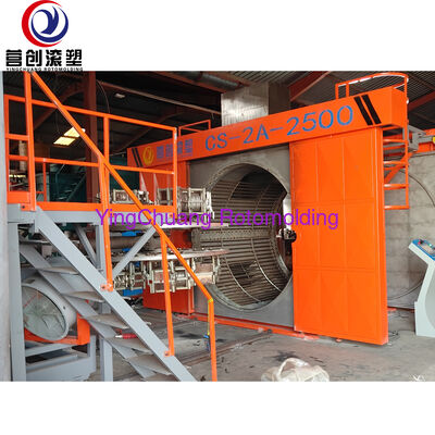 YINGCHUANG CS-2A-2500 Shuttle Rotomolding Machine, Double Arm Industrial Rotational Molding Equipment For Hollow Plastic Goods