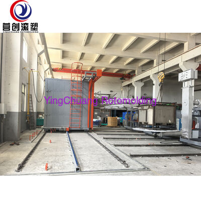 YINGCHUANG CS-3A-3500 Three Arms Shuttle Rotomolding Equipment, Automatic Gas Fired Rotational Molding Machine For Large Hollow PE Plastic Products