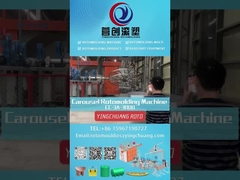 Yingchuang PLC Controlled Rotational Molding Machinery CC-3A-3000 Carousel rotomolding machine