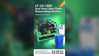 Yingchuang CF-2A-1000 Dual-Head Open Flame Rotomolding Machine | Precise Temp Control & Quality Insp